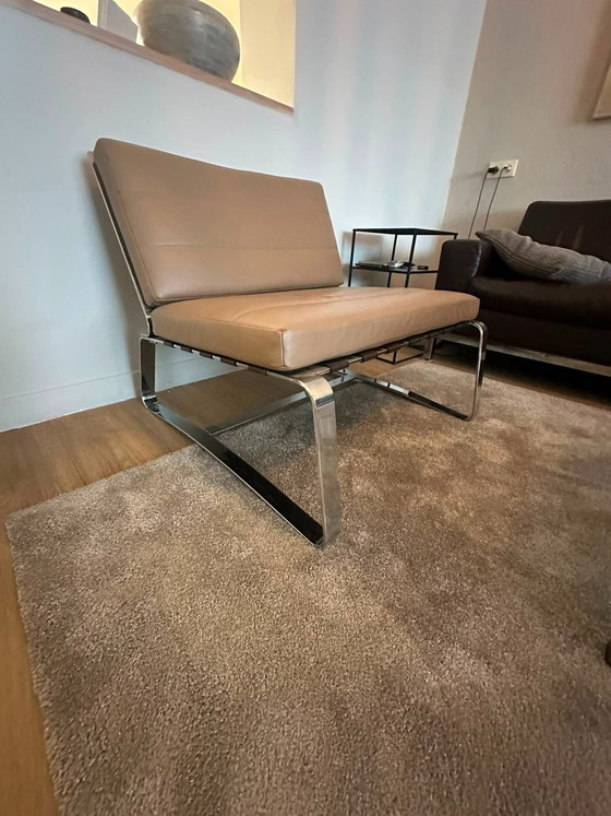 Minotti Delaunay Fauteuil Leren Beige Vintage – Fauteuils d'appoint, Leather (photo 6 of 8)