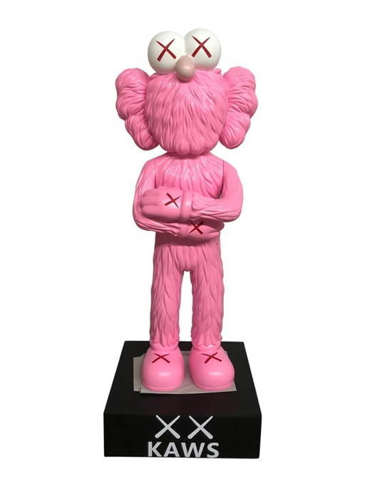 Sculpture en fibre de verre - Marionnette de mode KAWS - Rose