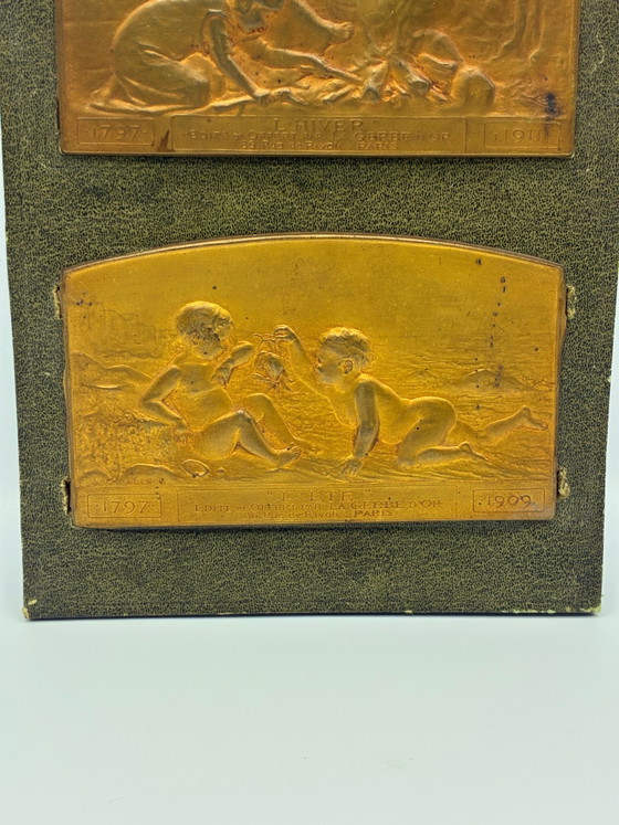 Coppia di piatti decorativi «Inverno» e «Estate» – P. Lenoir, La Gerbe d’Or, Parigi, 1909–1911 (photo 4 of 5)