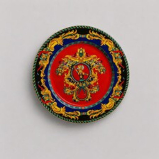 Versace Rosenthal “Le Roi Soleil” Porseleinen Bord – 31 cm, 1995
