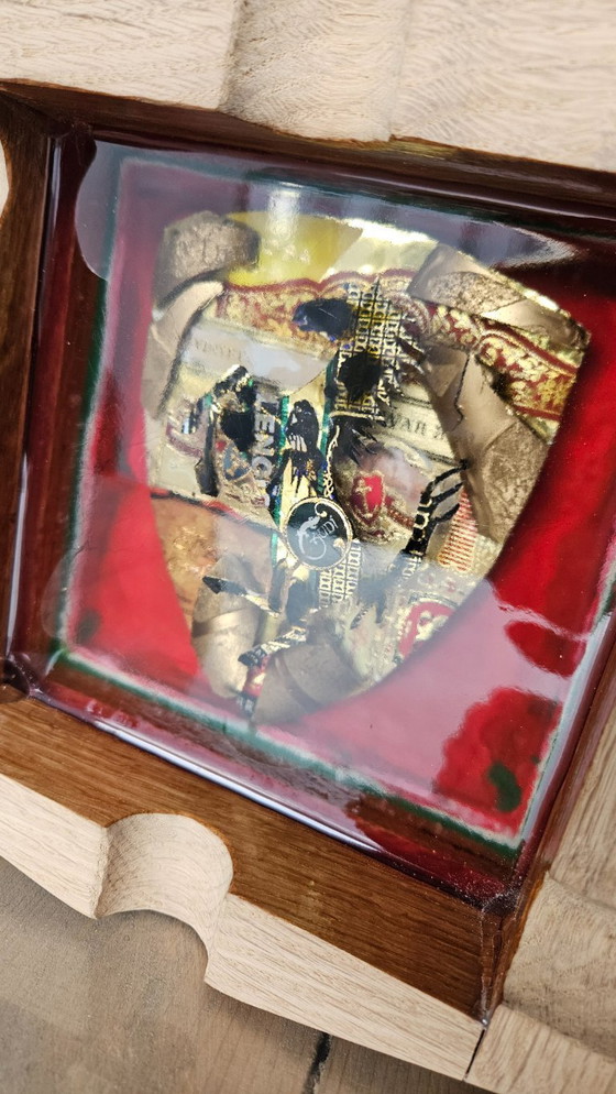 Image 1 of Exclusive Artequi "Ferrari Tribute" Ashtray – Handcrafted from Thin Oak & Epoxy – 1947 Heritage Edition