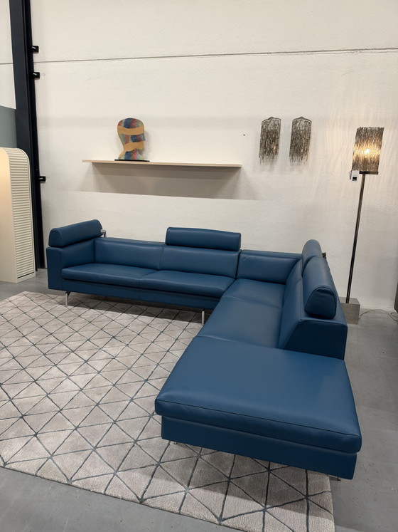 Leolux Horatio Divano Angolare Pelle Senso Teal 293x224, Divani angolari, Blu (foto 9 di 14)