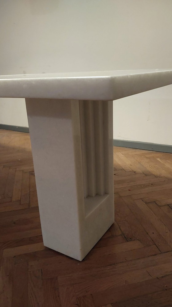 Image 1 of Mesa de comedor de mármol Delfi – Carlo Scarpa & Marcel Breuer – Gavina, Italia, alrededor de 1968–1969