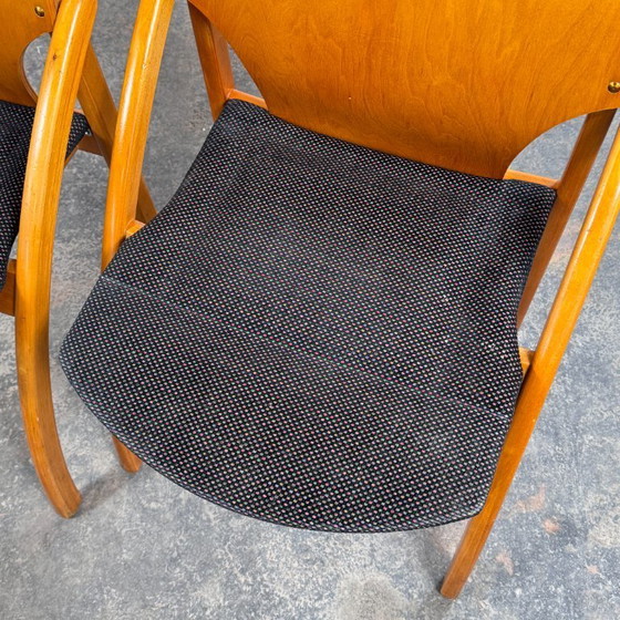 Image 1 of Juego de 4 sillas de comedor de madera curvada de Asko, Finlandia, 1995.