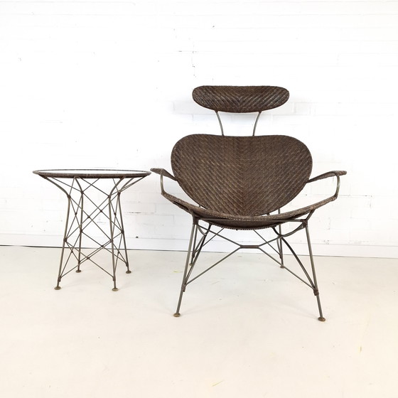 Image 1 of Fauteuil vintage Yuzuru Yamakawa avec table basse