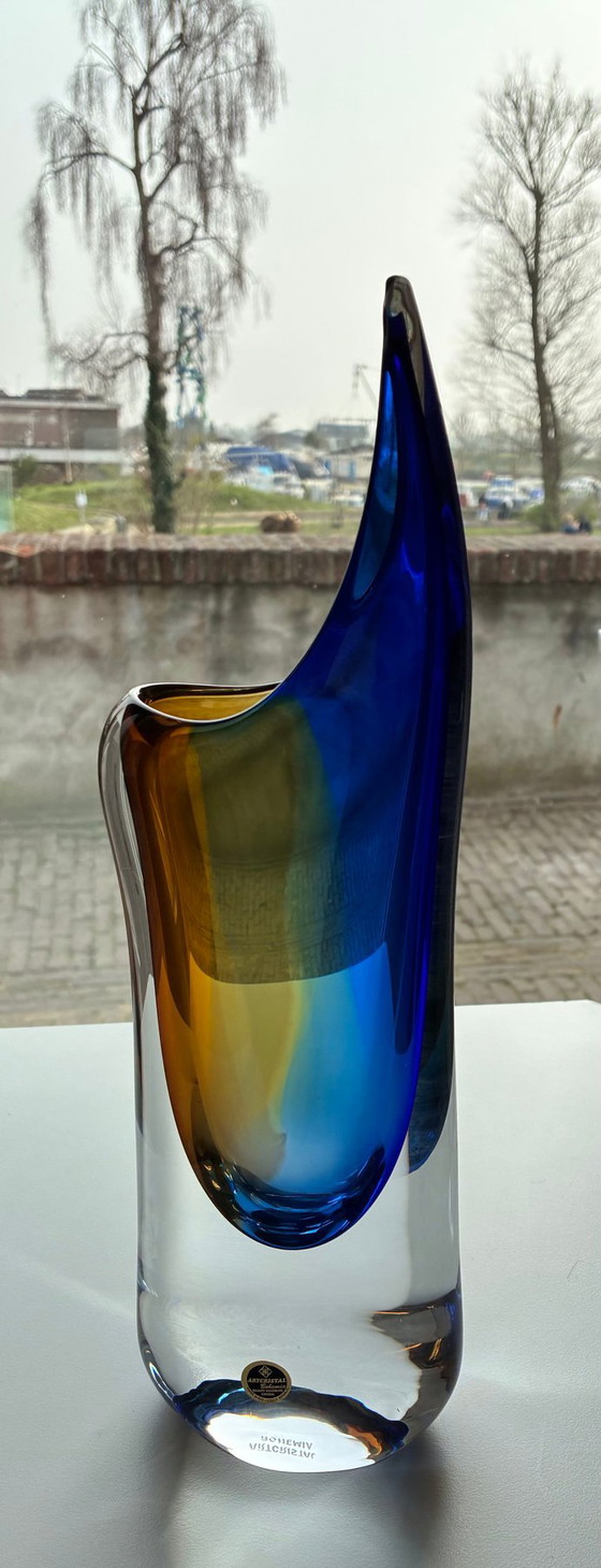 Image 1 of Glasobjekt „GLOW“ Art Cristal Bohemia 24 cm.