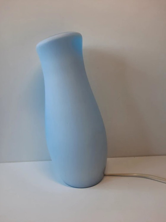 IKEA Mylonit vintage Table lamp, blue hand-blown glass (photo 2 of 6)