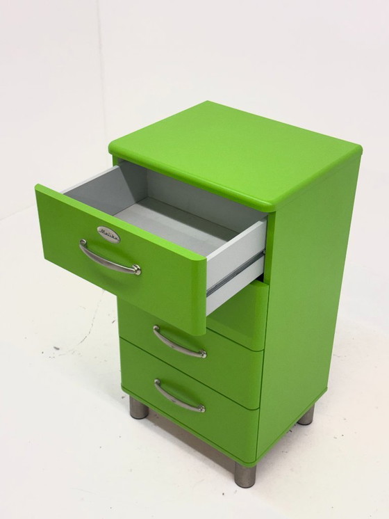 Image 1 of Cassettiera Malibu Tenzo verde a 4 cassetti vintage