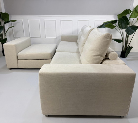 Image 1 of Flexform Groundpiece Designer Sofa Stoff Beige Couch Ecksofa