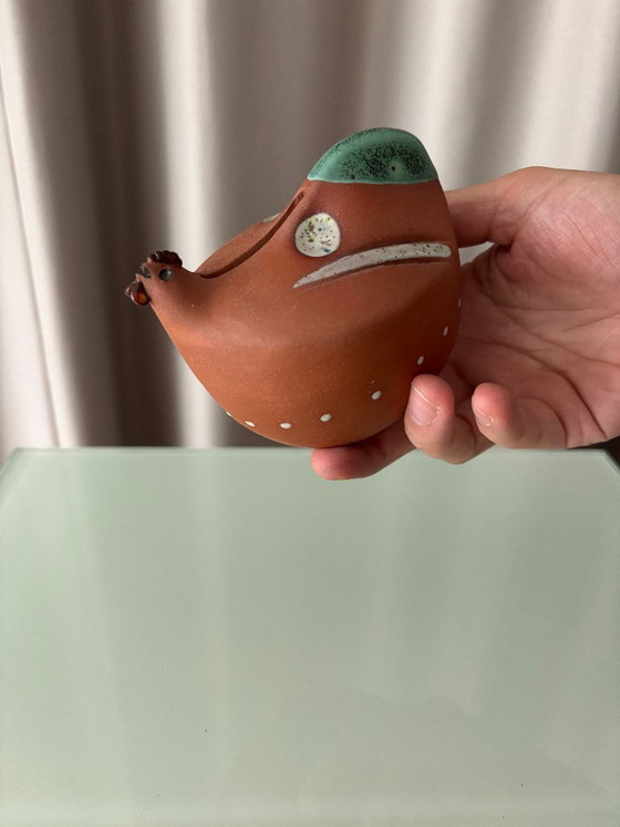 Tirelire en céramique en forme d'oiseau, terre cuite et verte, Objets déco, Marron (photo 9 sur 9)
