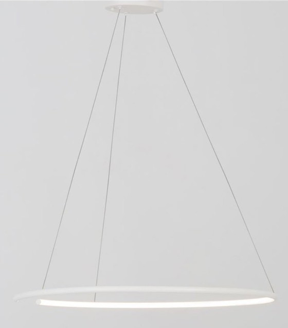 Image 1 of Lampada a sospensione Nova Luce Breda color sabbia | Lampada dal design moderno