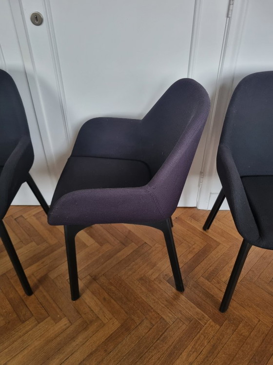 4x Kartell Clap – Esszimmerstühle, Plastic, Textile (photo 5 of 6)