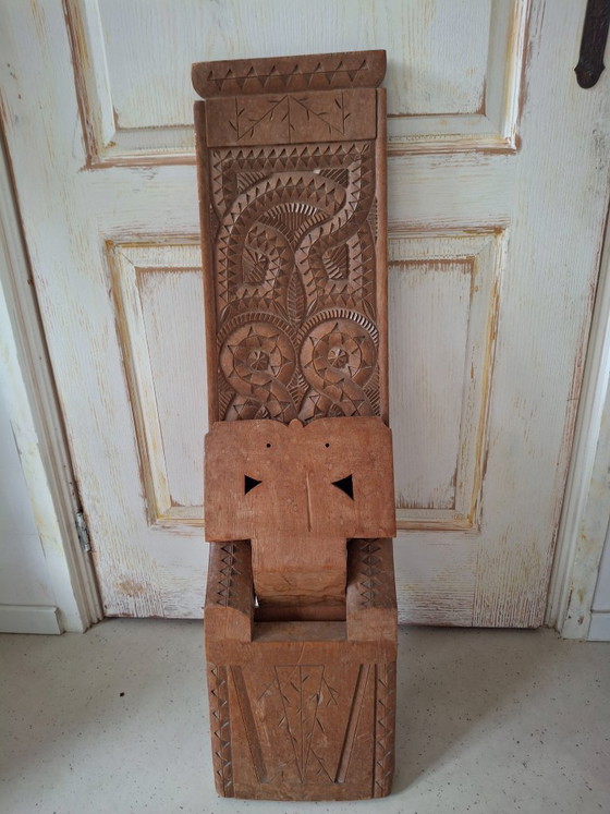Sedia pieghevole vintage intagliata a mano – Sedie pieghevoli, Legno (photo 3 of 5)