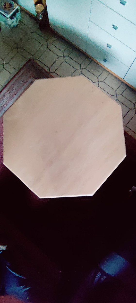 Mesa de centro octogonal, Beige, Mesas de centro, Mármol, Vintage (foto 2 de 5)