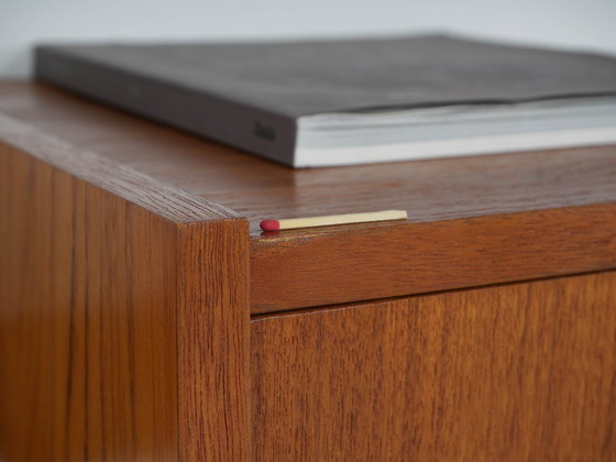 Danish Modular Shelving From The 1970s — Teak Veneer With Black Wall Rails, Ten Shelves – Bookcases, Wood (photo 17 of 18)
