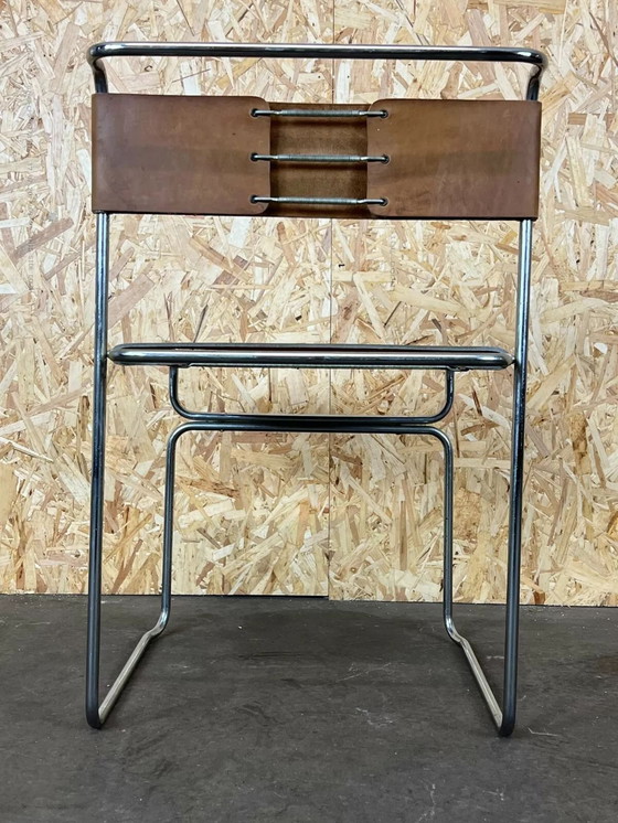 Image 1 of 60's 70's Acier Daim Chaise Vintage Giovanni Carini Planula Libellula