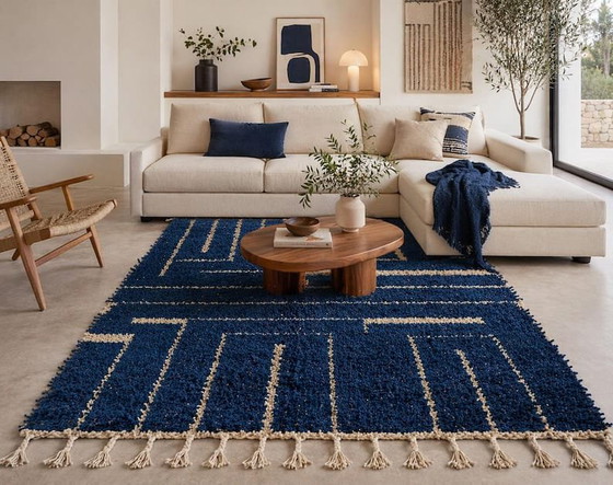 Handgemaakt Traditioneel Beni Ourain Vloerkleed Afmeting 1,5/2,5 M – Aime Té, Vloerkleden en tapijten, Wool (photo 6 of 7)