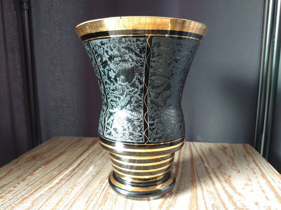 Image 1 of Art Deco hyalite vase De Rupel Boom glass factory