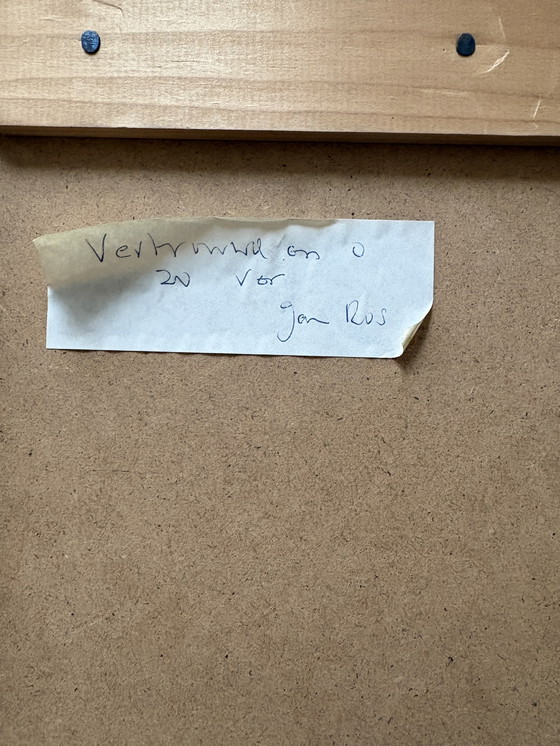 Image 1 of Opera d'arte Benno Heldere Bennoh Pittura in pelle vintage Mid-Century Bussum