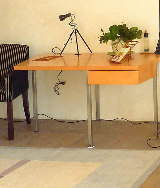 Elegant Design Desk or Side Table, Ash Veneer