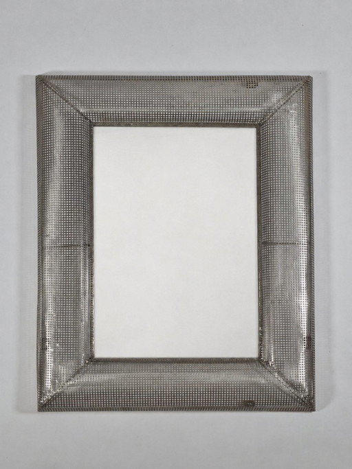 Miroir mural vintage postmoderne, en maille métallique, format horizontal et vertical – spiegels, Metal, Glass