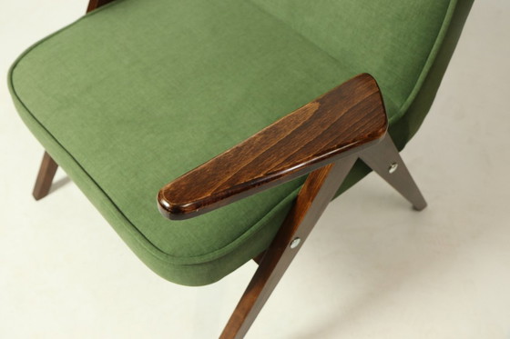 Image 1 of Paar vintage fauteuils groen Royal fluweel MCM ontwerp