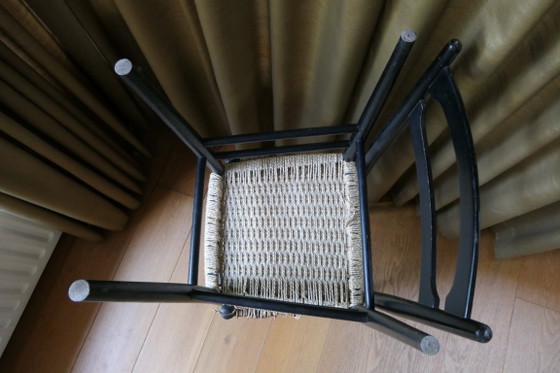 2 Design Gio Ponte Italië stoelen met 2 sporten aan zijkanten – Eetkamerstoelen, Textile (photo 8 of 10)