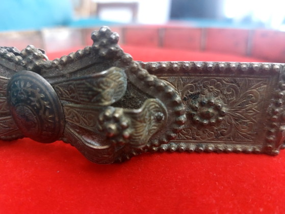 Antique Ottoman Stamped Silver Wedding Belt – 19th Century – gelin kemeri, Decorative Objects (photo 3 of 11)
