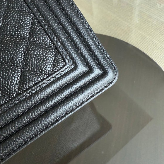 Image 1 of Chanel Boy Small - Caviar 20CM Quilted Black Ruthenium Silver Hardware Series 23