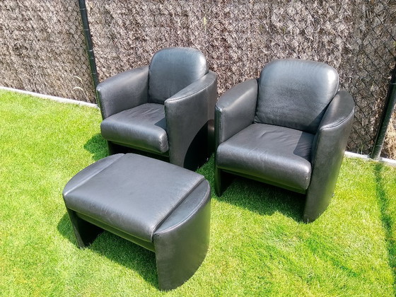 Image 1 of Set aus 3 „Jori“-Sitzgruppen – 2 Club Angel JR 3250 – Modell 2012 – schwarz