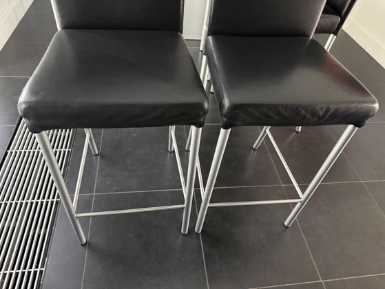 4 Hockers Walter Knoll – Barkrukken, Leather, Metal (photo 11 of 15)
