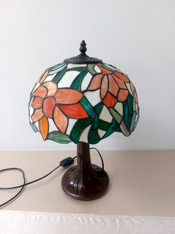 Vintage Tiffany Lamp 1970/1980 43 Height 30 Diameter 6.4 kg – Table lamps, Glass, Metal (photo 2 of 8)
