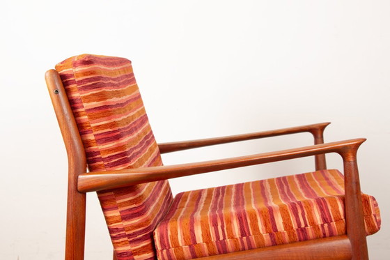 Image 1 of Pareja de sillones daneses en teca maciza y tela, modelo GM5 de Svend Aage Eriksen para Glostrup 1960.