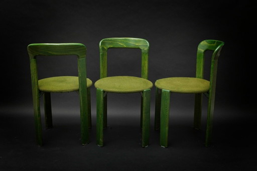 3 stackable side chairs Design Bruno Rey for Kusch & Co