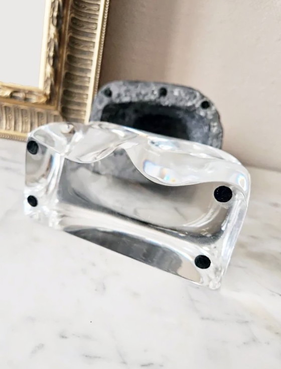 Image 1 of Sculpture Anthropomorphe Monumentale Visage Hybride Cristal Massif Métal Brut 11kg Design Moderniste Brutaliste 2e Moitié XXe