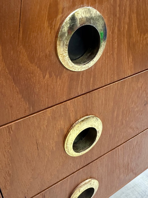 Vintage Danish Design teak chest of drawers from the 1960s