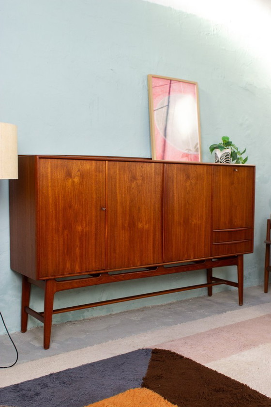 Image 1 of Vintage teakhouten dressoir Svend Aage Madsen Deense jaren 60