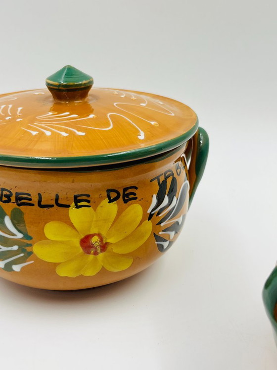 Pair of MVS Milano Ceramic Table Bins, Table accessories, Orange, Rustic (photo 4 of 12)