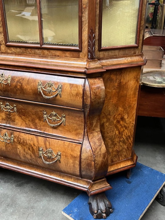 Antica vetrina olandese in stile barocco. XVIII secolo., Vetrine, Legno, Marrone, Barok (foto 5 di 8)