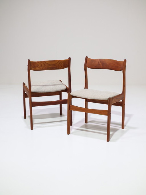 6 sedie da pranzo in teak danese Burchardt Nielsen