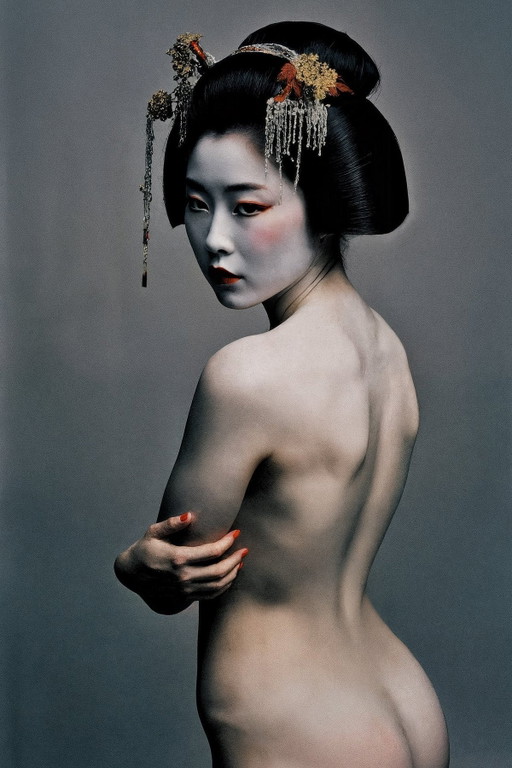 Nik Haku – “Ivory Silence” XL Stampa d'Arte Geisha – Edizione Limitata (2/10)
