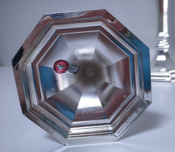 Image 1 of paar kerzenhalter bmf versilbertes metall geprägt