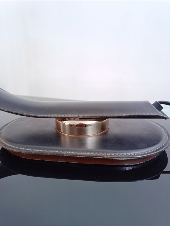 Image 1 of Cobra leather desk lamp by Traso Milano 1988