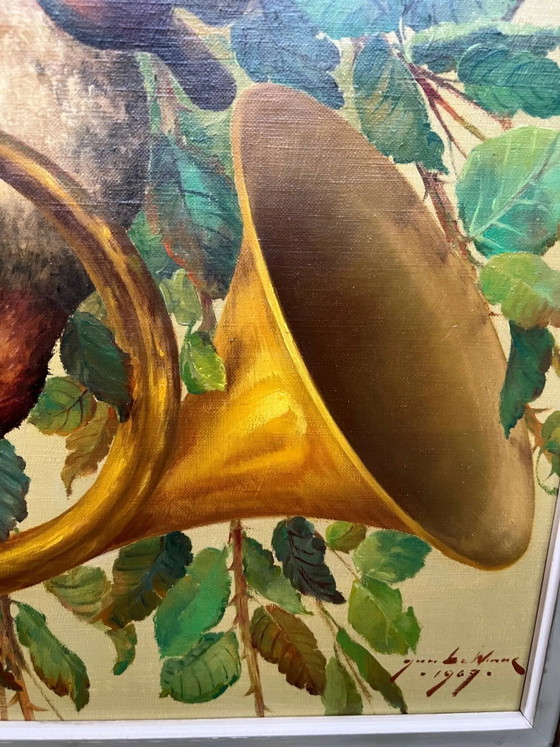 Hunting style painting. Oil on canvas. – Paintings & Drawings (photo 4 of 7)