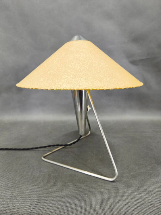 Image 1 of Lampe de table Helena Frantova, années 1960, abat-jour en papier chromé