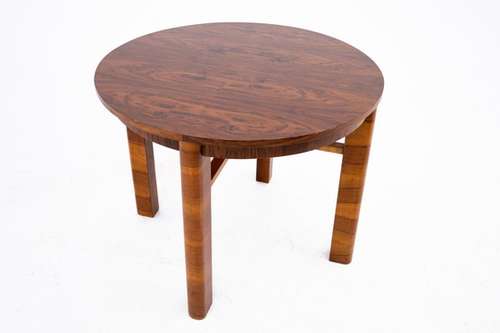Image 1 of Table ronde du 20e siècle de style Art déco, Pologne.