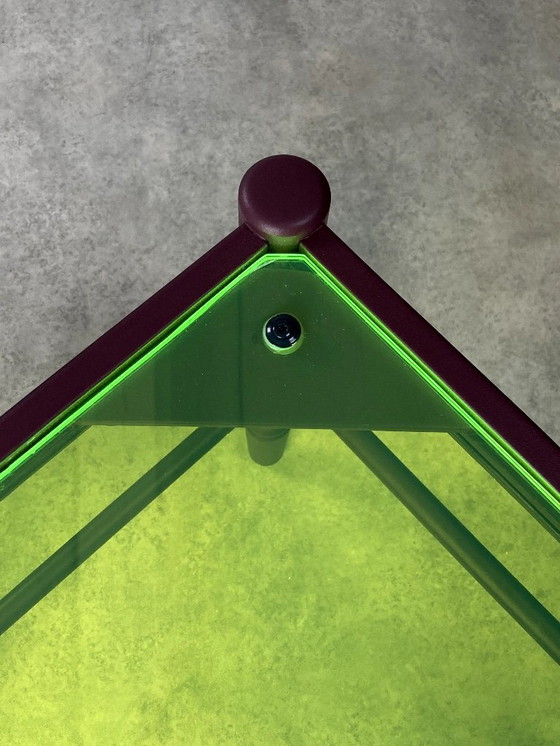 Image 1 of Aubergine bistrostoelen met plexiglas