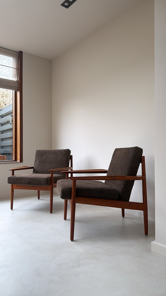 Image 1 of Fauteuil vintage en teck par Arne Vodder pour Glostrup du Danemark