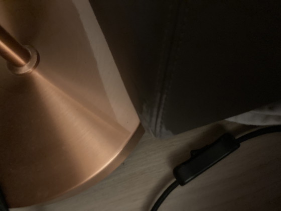 Image 1 of Banque Leolux Morena + hocker, couleur taupe leer