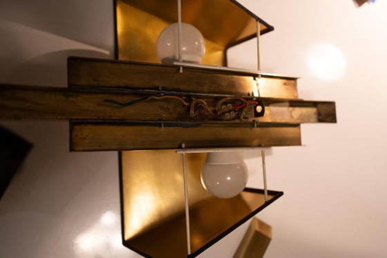 Applique Hollywood Regency in ottone dorato di Maison Charles per Deknudt, anni '70, Set di 2 – Metal (photo 18 of 18)